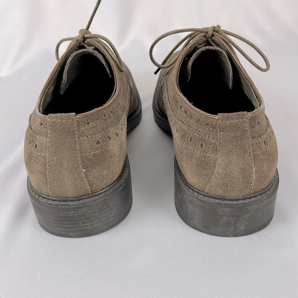 Joseph Abboud Evan Suede Wingtip Oxford Loafers Mens Size EUR 42 US 9 Dark Tan - Picture 4 of 12